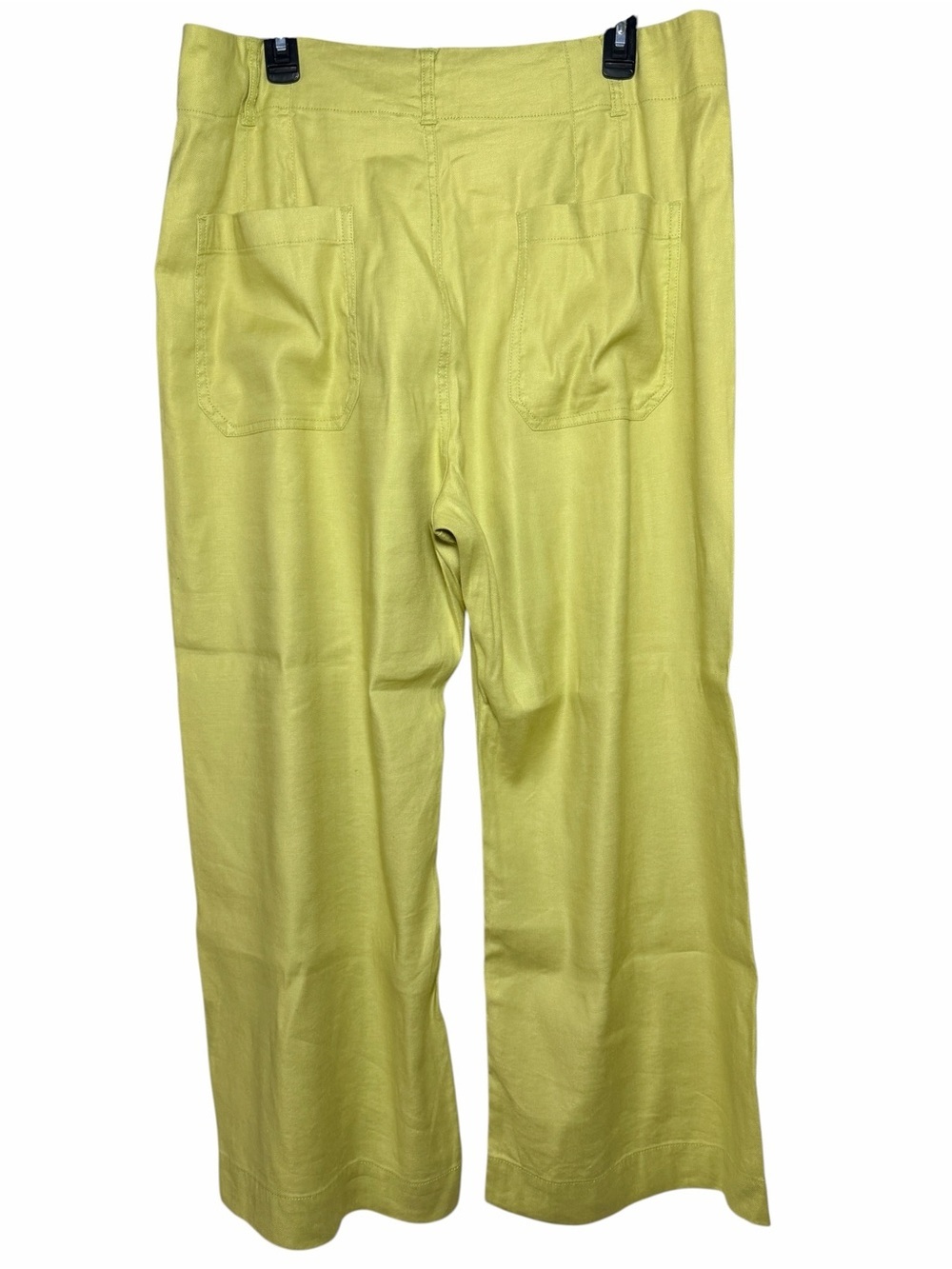 Maeve Anthropologie The Colette Wide Leg Linen Green Size 34 - Picture 4 of 6